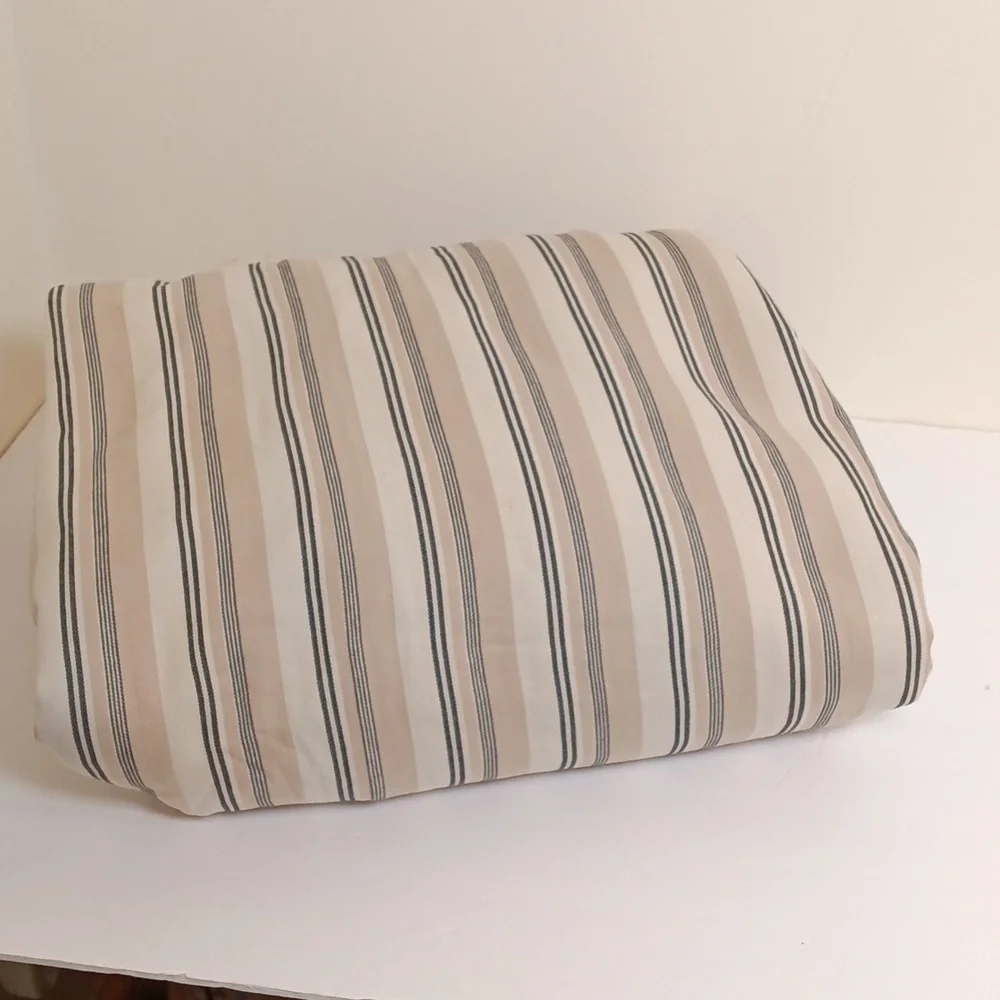 Pottery Barn Cotton Herringbone Awning Stripe King Duvet